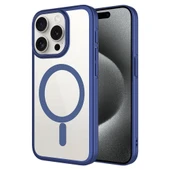 Apple iPhone 15 Pro Kılıf Wireless Şarj Özellikli Sert PC  Mat Riksos M-safe Kapak thumbnail 1