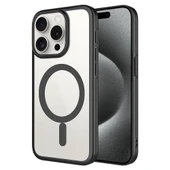 Apple iPhone 15 Pro Max Kılıf Wireless Şarj Özellikli Sert PC  Mat Riksos M-safe Kapak thumbnail 2