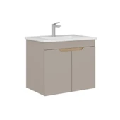 Orka Lena 65 cm Çöl Beji Kapaklı Banyo Dolabı Alt Modül Lavabo thumbnail 1