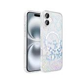 Apple iPhone 16 Plus Kılıf M-Safe Şarj Özellikli Şeffaf  Folk Sert Kapak thumbnail 1