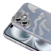 Apple iPhone 16 Plus Kılıf Airbagli Parlak Taş Detay Tasarımlı  Esila Kapak thumbnail 4