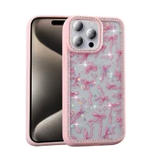 Apple iPhone 15 Pro Kılıf Taşlı ve Simli Tasarım  Azra Kapak thumbnail 2