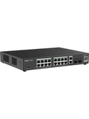 Ruijie Reyee RG-ES220GS-P 16 Port PoE 2 Port Uplink 2 Port SFP Rack Mount Yönetilebilir 250W  PoE Switch - 3