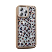 Apple iPhone 15 Pro Kılıf Taşlı ve Simli Tasarım  Azra Kapak thumbnail 4