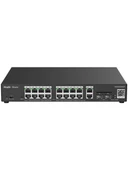 Ruijie Reyee RG-ES220GS-P 16 Port PoE 2 Port Uplink 2 Port SFP Rack Mount Yönetilebilir 250W  PoE Switch - 1