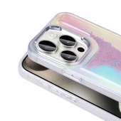 Apple iPhone 15 Pro Max Kılıf Airbagli Renkli Arka Yüzey Boncuk Tasarımlı  Kumul Kapak thumbnail 5