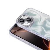 Apple iPhone 16 Kılıf Airbagli Parlak Taş Detay Tasarımlı  Esila Kapak thumbnail 4