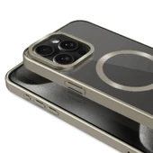 Apple iPhone 15 Pro Max Kılıf Mat Tasarımlı M-safe Wireless Şarj Özellikli  Mat Setro Kapak thumbnail 3