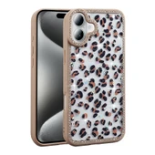 Apple iPhone 16 Plus Kılıf Taşlı ve Simli Tasarım  Azra Kapak thumbnail 1