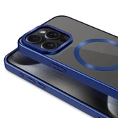 Apple iPhone 15 Pro Kılıf Mat Tasarımlı M-safe Wireless Şarj Özellikli  Mat Setro Kapak thumbnail 3