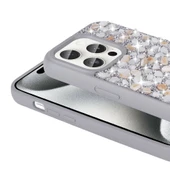 Apple iPhone 15 Pro Kılıf Parlak Taşlı Tasarım  Linea Diamond Kapak thumbnail 3
