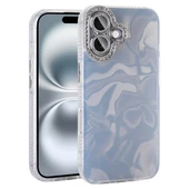 Apple iPhone 16 Plus Kılıf Airbagli Parlak Taş Detay Tasarımlı  Esila Kapak thumbnail 1