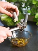 Paslanmaz Çelik Koncıs Sarımsak Ezici Pratik Sarımsak Ezeceği Lüks Çelik Sarımsak Ezeceği - 3