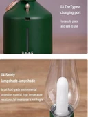 Vintage Şarjlı Gece Lambası & Hava Nemlendirici Buhar Makinesi 280ml - 6