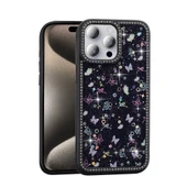 Apple iPhone 15 Pro Max Kılıf Taşlı ve Simli Tasarım  Azra Kapak thumbnail 1