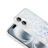 Apple iPhone 16 Plus Kılıf M-Safe Şarj Özellikli Şeffaf  Folk Sert Kapak thumbnail 4