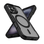 Apple iPhone 16 Kılıf M-safe Şarj Özellikli Renkli Kenar Airbag Şeritli  Lamer Kapak thumbnail 2