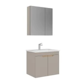 Orka Lena 65 cm Çöl Beji Kapaklı Banyo Dolabı Alt Modül Lavabo thumbnail 2