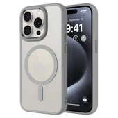 Apple iPhone 15 Pro Max Kılıf Wireless Şarj Özellikli  Krom M-safe Silikon Kapak thumbnail 1