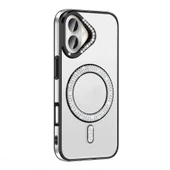 Apple iPhone 16 Plus Kılıf Pırlanta Taş Tasarımlı M-safe Şarj Özellikli  Karetta Silikon Kapak thumbnail 2