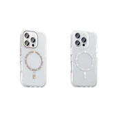 Apple iPhone 15 Pro Max Kılıf Taşlı Tasarım M-safe Şarj Özellikli  Koment Silikon Kapak thumbnail 7