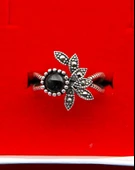 925 Ayar Kadın Gümüş Oltu Taşı Yüzük sy00058 thumbnail 1