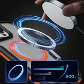 Apple iPhone 16 Pro Max Kılıf M-safe Şarj Özellikli Renkli Kenar Airbag Şeritli  Lamer Kapak thumbnail 5