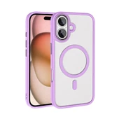 Apple iPhone 16 Plus Kılıf Wireless Şarj Özellikli  Krom M-safe Silikon Kapak thumbnail 1