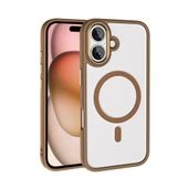 Apple iPhone 16 Plus Kılıf Wireless Şarj Özellikli  Krom M-safe Silikon Kapak thumbnail 1