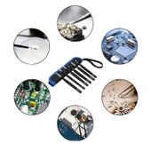 10 parça Cımbız Seti Telefon Tablet PC PS Saat Tamir Cımbızları - Tamir Cımbız seti + Çanta Hediye - 3