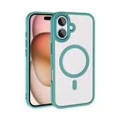 Apple iPhone 16 Plus Kılıf Wireless Şarj Özellikli  Krom M-safe Silikon Kapak thumbnail 1