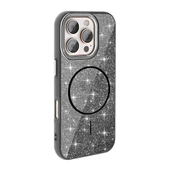 Apple iPhone 16 Pro Kılıf M-safe Şarj Özellikli Parlayan Simli  Okso Kapak thumbnail 6