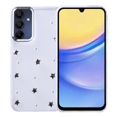 Galaxy A15 Kılıf Airbag Tasarımlı Simli Şeffaf  Kutup Kapak thumbnail 1