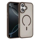 Apple iPhone 17 Kılıf M-safe Şarj Özellikli Mat Arka Yüzey Zore Sio Kapak - 1