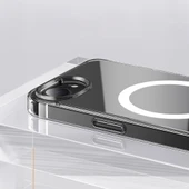 Apple iPhone 16E Kılıf M-safe Şarj Özellikli Şeffaf Sert PC  Embos Kapak thumbnail 3