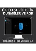 Logitech 910-005801 G102 Lightsync Mavi 8000Dpı 6 Tuş Optik RGB Blue Kablolu Gaming (Oyuncu) Mouse - 6