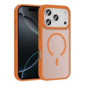 Apple iPhone 17 Pro Kılıf M-safe Şarj Özellikli Mat Arka Yüzey Zore Sio Kapak - 1