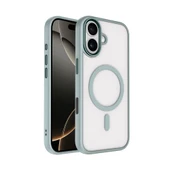 Apple iPhone 17 Kılıf Wireless Şarj Özellikli  Krom M-safe Silikon Kapak thumbnail 1