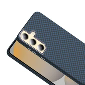 Galaxy S24 Kılıf M-safe Şarj Özellikli Karbon Fiber Görünümlü  Gros Kapak thumbnail 6