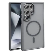 Galaxy S23 Ultra Kılıf M-safe Şarj Özellikli Mat Arka Yüzey  Sio Kapak thumbnail 1