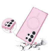 Galaxy S23 Ultra Kılıf M-safe Şarj Özellikli Parlayan Simli Saydam Renkli  Allstar Kapak thumbnail 7