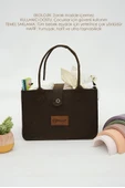 mordesign Taşınabilir Keçe Çanta Yenidoğan Alt Açma, Kadın Çantası, Ev & Seyahat Düzenleyici Organizer Kahve - 5