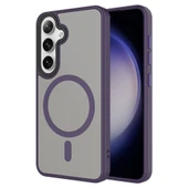 Galaxy S24 Kılıf Sert PC Arka Yüzey Wireless Şarj Özellikli  Flet M-safe Kapak thumbnail 1