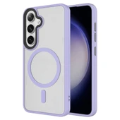 Galaxy S24 Kılıf Sert PC Arka Yüzey Wireless Şarj Özellikli  Flet M-safe Kapak thumbnail 1