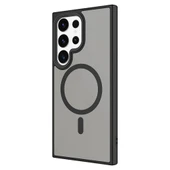 Galaxy S24 Ultra Kılıf Sert PC Arka Yüzey Wireless Şarj Özellikli  Flet M-safe Kapak thumbnail 7