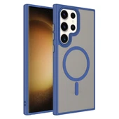 Galaxy S23 Ultra Kılıf Mat Arka Yüzey Wireless Şarj Özellikli  Flet M-safe Kapak thumbnail 1