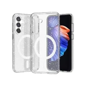 Galaxy S23 FE Kılıf M-safe Şarj Özellikli Parlayan Simli Saydam Renkli  Allstar Kapak thumbnail 1