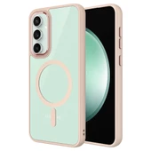 Galaxy S23 FE Kılıf Wireless Şarj Özellikli  Krom M-safe Silikon Kapak thumbnail 1