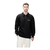 Erkek Sweatshirt Diez Si̇yah Yarım Fermuarlı thumbnail 2