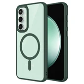 Galaxy S23 FE Kılıf Wireless Şarj Özellikli  Krom M-safe Silikon Kapak thumbnail 1